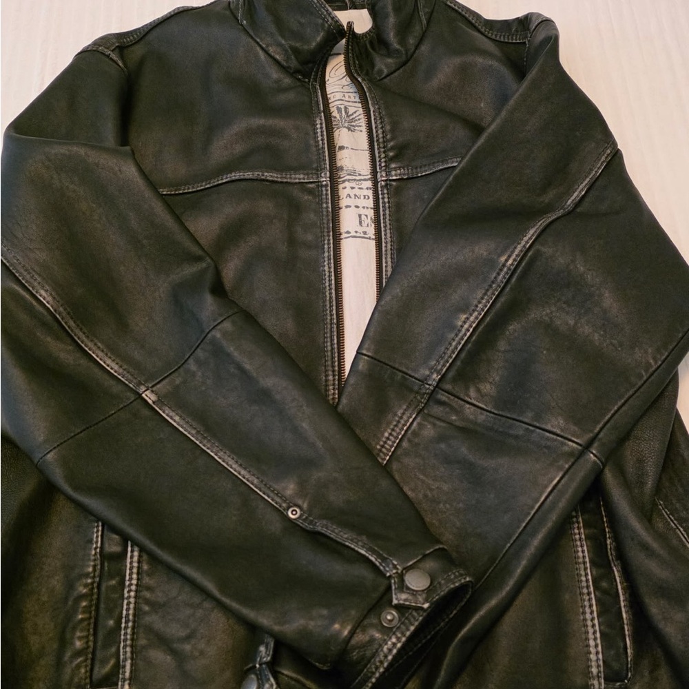 Tommy Bahama Black Leather Jacket